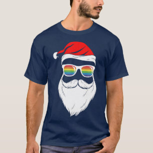 T-shirt Père Noël avec lunettes de soleil Casquette de bar