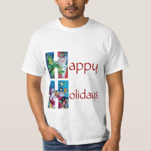 T-SHIRT PÈRE NOËL AVEC VIOLON ET NOËL ARBRE H MONOGRAMME