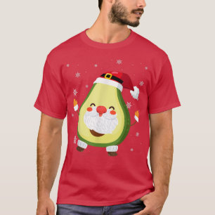 T-shirt Père Noël Avocado Christmas Cute Avocado Fruit