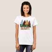 T-shirt Père Noël Baby Buffalo de Noël Plaid Leopard Tree (Devant entier)
