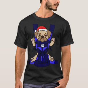T-shirt Père Noël Baby Carlin drôle mignon chien maman pap