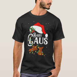 T-shirt Père Noël Baby Claus Christmas Lights Family