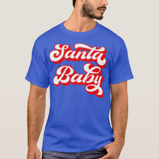 T-shirt Père Noël Baby Vintage Retro Noël drôle pour bébé