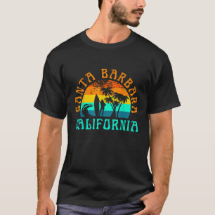 T-shirt Père Noël Barbara Beach Californie Surf Surfer Ret