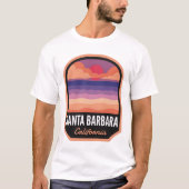 T-shirt Père Noël Barbara CA Retro Sunset (Devant)