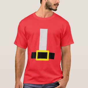T-shirt père Noël Belt Costume rouge Halloween avant No