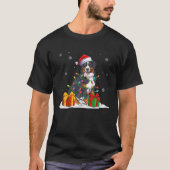 T-shirt père Noël Bernese Feux Noël des arbres de Noël (Devant)
