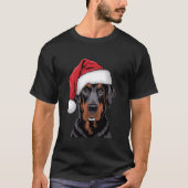 T-shirt Père Noël Black Lab Christmas Chien Labrador Lover (Devant)