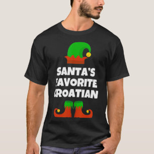 T-shirt Père Noël Cadeau Croate favori Drôle Noël Cro