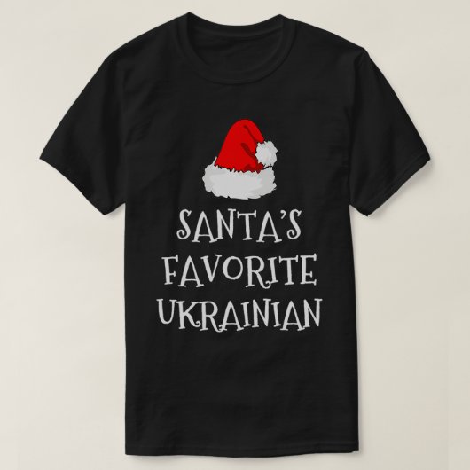 T-shirt Père Noël Cadeau ukrainien préféré Noël Funny Roya (Design devant)