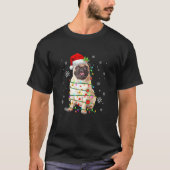 T-shirt Père Noël Carlin sapin de Noël Light Pyjama Chien  (Devant)