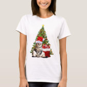 T-shirt Père Noël Cat (Devant)