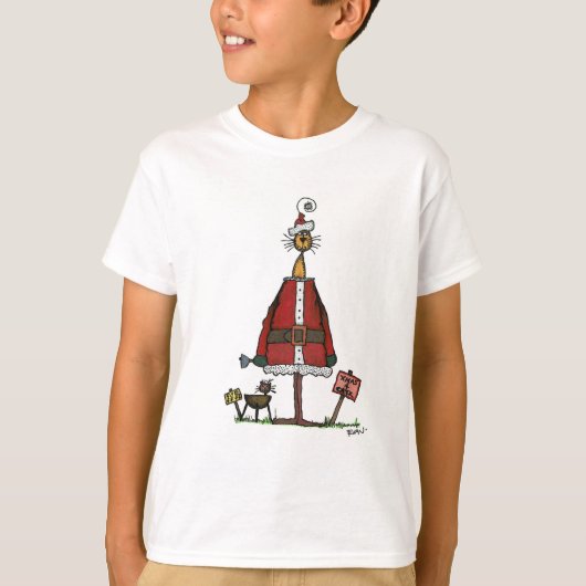 T-shirt Père Noël Cat (Devant)