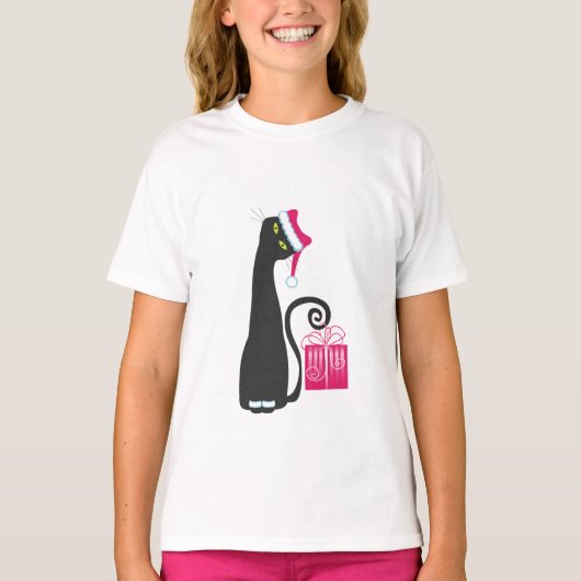 T-shirt père Noël Cat (Devant)