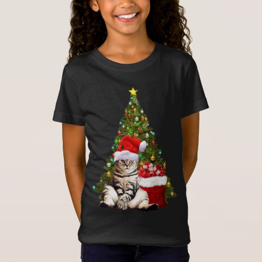 T-Shirt Père Noël Cat (Devant)