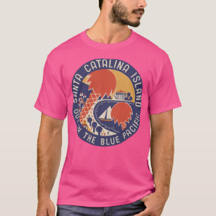 T-shirt Père Noël Catalina Island Vintage voyage Decal