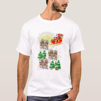 T-shirt Père Noël chevauchant un écureuil