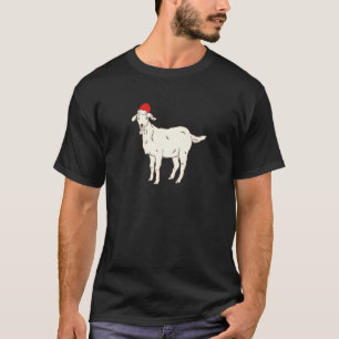 T-shirt Père Noël Chèvre Noël Ferme d'hiver Animal Farmer 