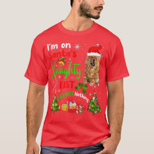 T-shirt Père Noël Chow Chow Je suis sur Père Noël Naughty