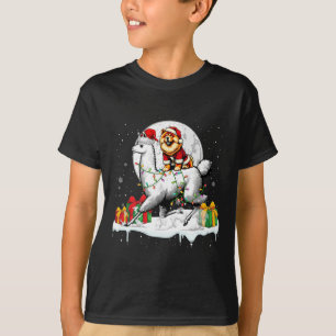 T-shirt Père Noël Chow Chow Riding Llama Propriétaire de N