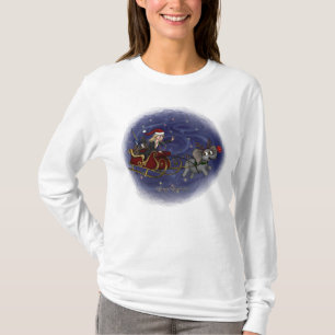 T-shirt père Noël Chris et Wilbur Sleigh Ride Femme Long