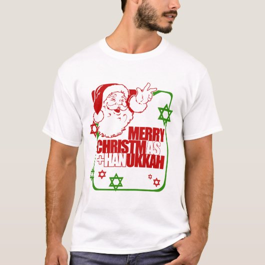 T-shirt Père Noël Christmukkah (Devant)