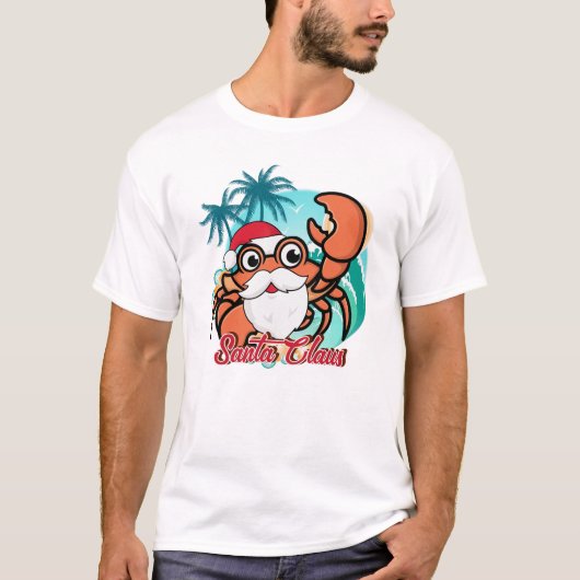 T-shirt Père Noël Claws Crab Crustacé Noël (Devant)