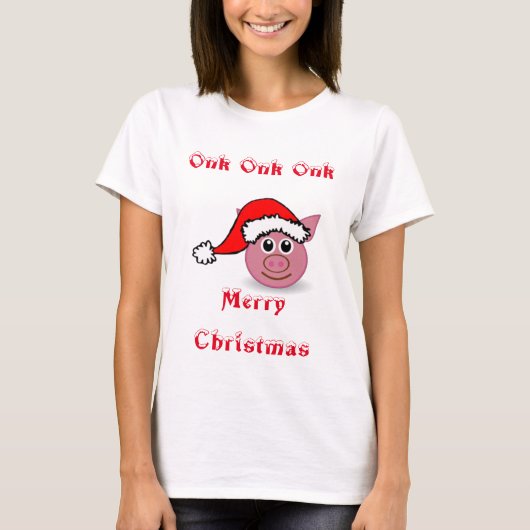T-shirt Père Noël Cochon (Devant)
