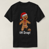 T-shirt Père Noël Cookie Oh Snap Noël Gingerbread Man Paj (Design devant)