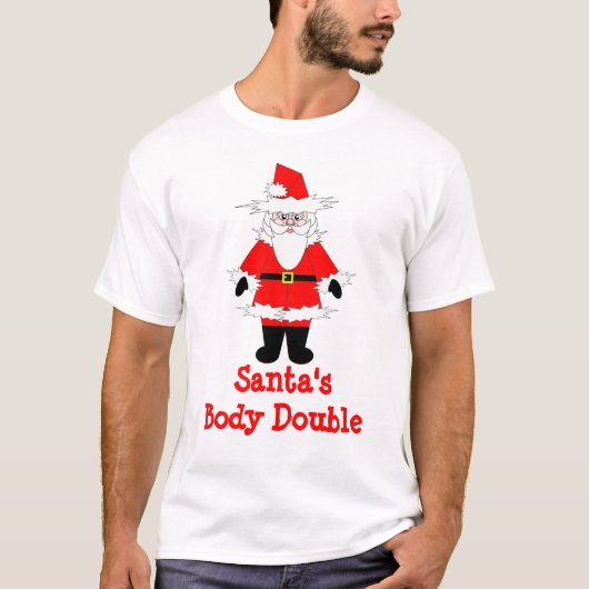 T-shirt Père Noël Corps double Noël T chemise (Devant)