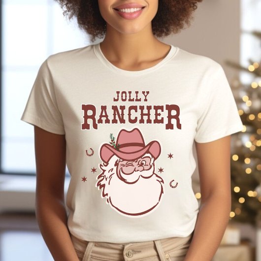 T-shirt Père Noël Cowboy Rancher Noël