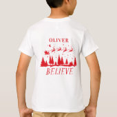 T-shirt Père Noël croient Noël traditionnel élégant rouge (Dos)