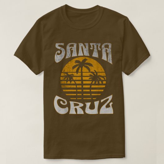 T-shirt Père Noël Cruz California Beach Vacances d'été Vin (Design devant)