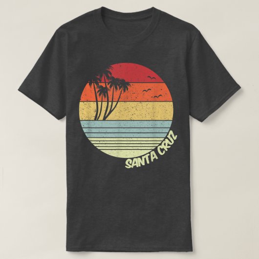 T-shirt Père Noël Cruz California Beach Vacances Souvenir (Design devant)