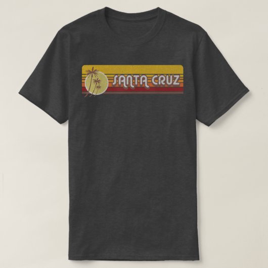 T-shirt Père Noël Cruz California Retro Sunset (Design devant)