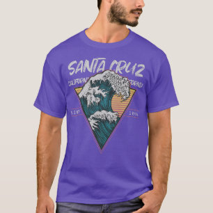 T-shirt Père Noël Cruz California Surf Grande vague 