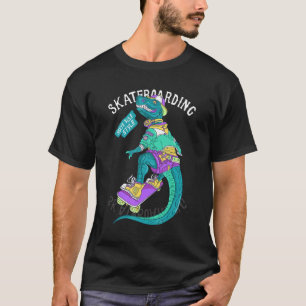 T-shirt Père Noël Cruz Retro Patinage Vintage Dinosaur
