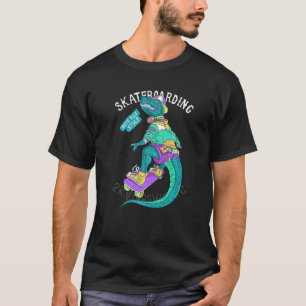 T-shirt Père Noël Cruz Retro Patinage Vintage Dinosaur