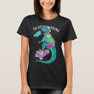 T-shirt Père Noël Cruz Retro Vintage Funny Dinosaur Skateb