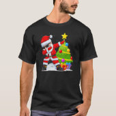T-shirt Père Noël Dabbing Christmas Tree Lights Xmas Kid B (Devant)