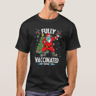 T-shirt Père Noël Dabbing entièrement vacciné