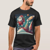 T-shirt Père Noël dans l'espace (Devant)