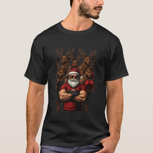 T-shirt Père Noël de gym (Devant)