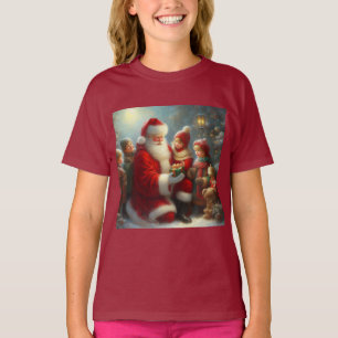 T-shirt Père Noël de Noël avec enfants 2T-shirt