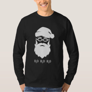 T-shirt Père Noël de Noël natation H20 Nageur Xmas