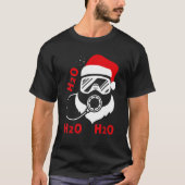 T-shirt Père Noël de plongée H2o H2o H2o Noël de plongée (Devant)