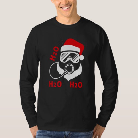 T-shirt Père Noël de plongée H2o H2o H2o Noël de plongée (Devant)