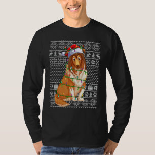 T-shirt Père Noël de style pull de Noël moche Shetland She