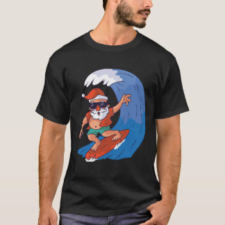 T-shirt Père Noël de surf