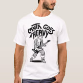 T-shirt Père Noël devient noir et blanc (Devant)
